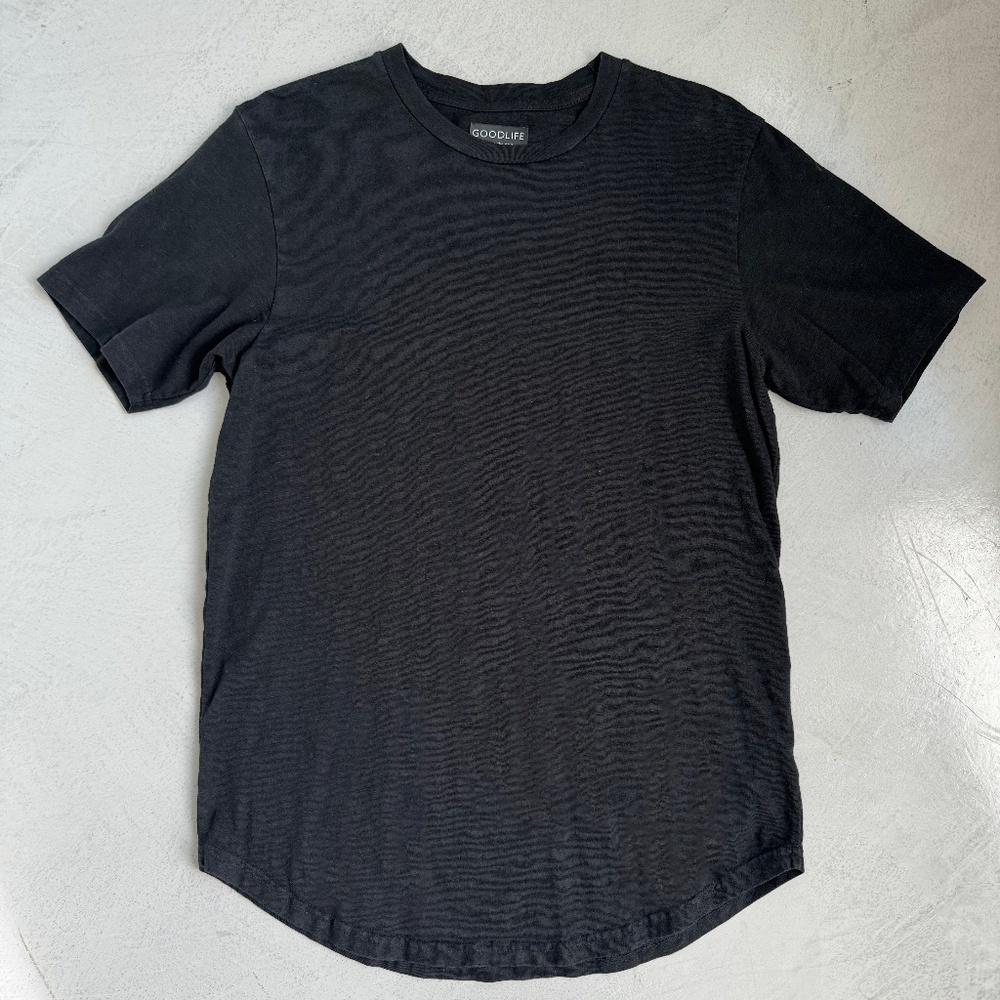 MENS GOODLIFE SCALLOP CREW SHORT SLEEVE T SHIRT TEE LARGE